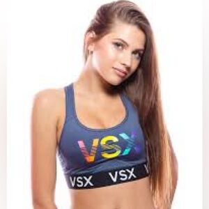 Victoria’s Secret VSX Women's gray/rainbow sports bra